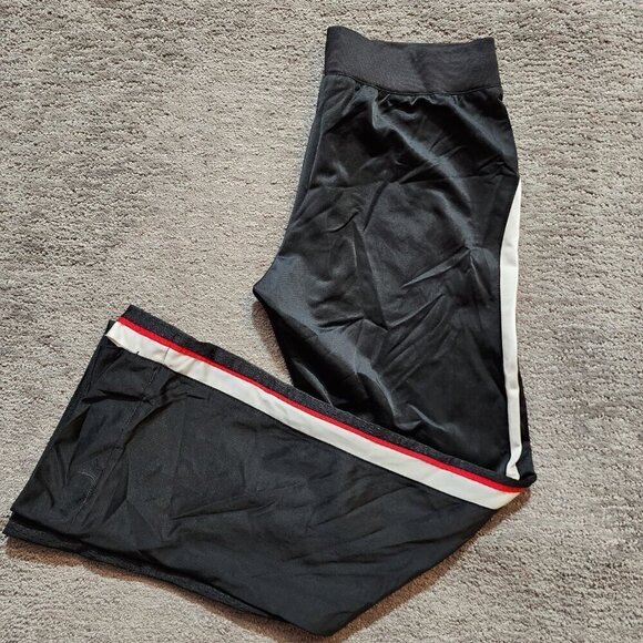 Vintage Nike Track Pants Womens Small Bootcut Fit Black Red White Breathable - Picture 4 of 13